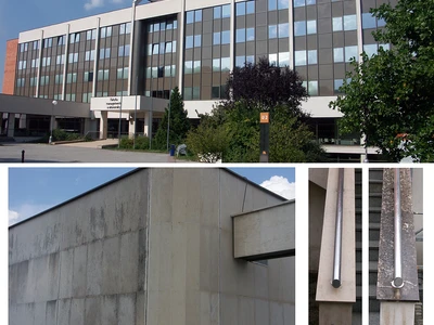 Chemické čištění kamenné fasády včetně provedení hydrofobizace. 